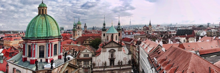 Vue des toits de Prague en République Tchèque