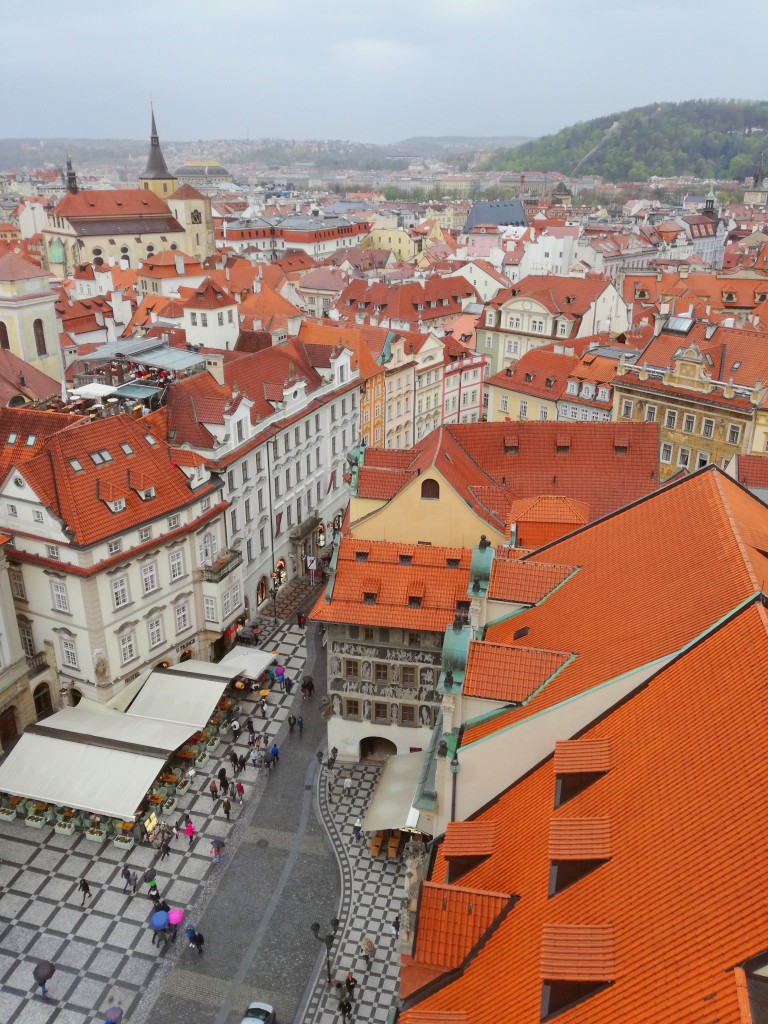 Vue sur Prague depuis la tour de l'ancien hôtel de ville